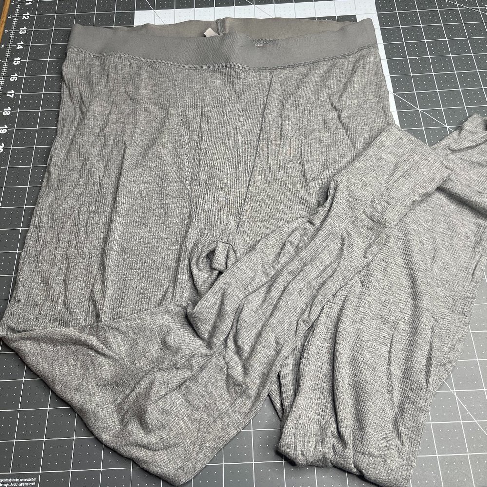 SKIMS Light Heather Grey Cotton Rib Leggings - High Waist - Size 2X - 16/18